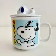 Vintage Peanuts Snoopy Mug with Lid Cute 8oz Cup HTF Brand New with Box