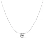 Mirage Slider Necklace with 2.00ct of Laboratory Grown Diamonds in Sterling Silver and Platinum