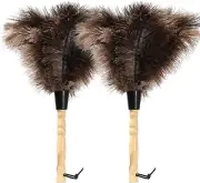 Ostrich Feather Duster 14 Inch Feather Duster Fluffy Natural Genuine Ostrich Fea