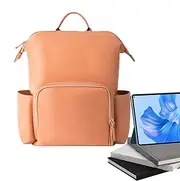 Mwqpgyh Leather Diaper Backpack - Large Baby Bag - Water-resistant Travel Toddler Diaper Backpack Fashion PU Leather Mommy Daypack for Unisex
