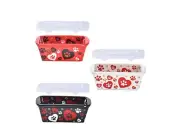 SET of 3 Temptations PAWFETTI 14oz. Mini Loaf Pan Ovenware Dog Paw Prints w/lid