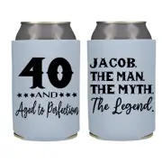 Personalized The Man The Myth The Legend Birthday Party Favor Can Cooler Koozie