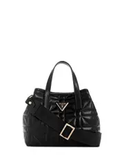 GUESS Women's Black Logo Latona Mini Tote Bag