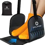 Portable Airplane Footrest for Airplane Travel - Comfortable Foot Hammock w/Memory Foam & Hardboard for Improved Blood Circulation, Swelling & Soreness Relief - Perfect Foot Rest for Airplane Travel