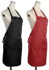 SimpleAdjustable Waterproof Combo Of 2 Black & Red ColorKitchen Apron For Unisex