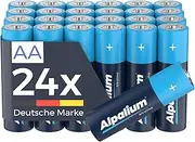 [Alpalium] AA Batteries 24 Pieces Alkaline Storage Pack – Powerful and Durable – e.g. for Fairy Lights, Computer Accessories, Torches and More, LR6 1.5 V