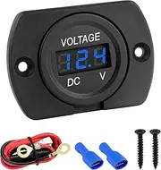 Car LED Digital Display Voltage Meter with Terminals,Waterproof Voltmeter Digital Battery Monitor Car Accessories for 12-36V Car,SUV,Truck,RV,Motorcycle,Marine,Yacht