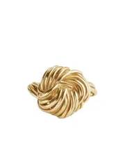 Bottega Veneta Knotted Pendant Ring 15,17 Yellow