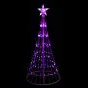Northlight 4' Purple LED Show Cone Christmas Tree Outdoor Decoration