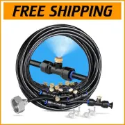 75FT Outdoor Misting Cooling System with 28 Brass Nozzles for Summer Refreshment