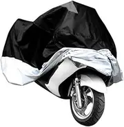 Motorcycle Protective Cover UV Resistant Breathable for Outdoor Indoor Use Includes Storage Bag Fit for Standard Models Black