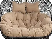 2 Seater Outdoor Hammock Swing Chair Cushion Waterproof Hanging Egg Chair Replacement Thick Comfortable Removable Cover Perfect for Outdoor Use