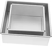 OFFSCH 2 Pcs Chiffon Cake Moulds Square Removable Bottom Mousse Cake Baking Pan Non-Stick Tiramisu Mold