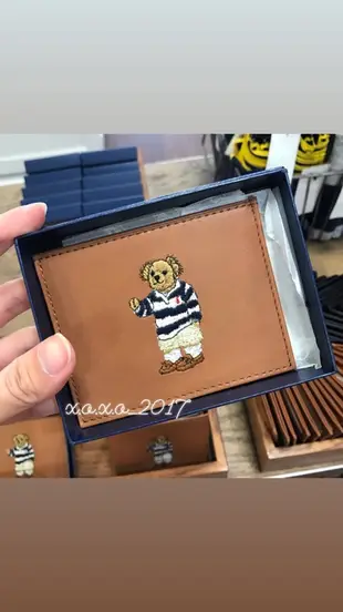 台灣現貨 正品 POLO RALPH LAUREN POLO 小熊 短夾 皮夾 刺繡鑰匙圈 卡夾 真皮短夾 附品牌禮物盒