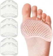 Reppkyh 8 Pieces Toe Pads Ball of Toe Cushions Metatarsal Pads Ball of Foot Pads Mortons Neuroma Callus Metatarsal Foot