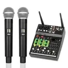 4Channel Audio Mixer Stereo Build Bluetooth With Wireless Microphone for Karaoke