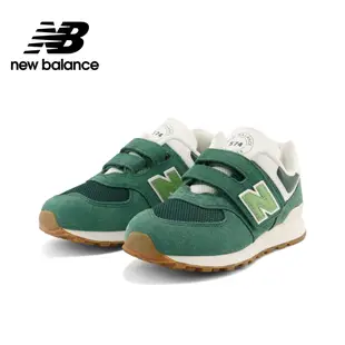 【New Balance】 NB 童鞋_中性_綠色_PV574CO1-W楦 574 中童