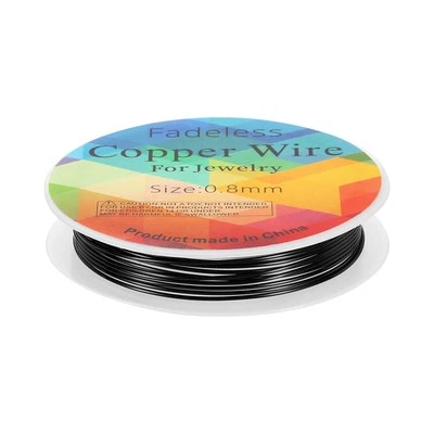 Jewelry Wire 8ft 20 Gauge Brass Craft Jewelry Wrapping Wire, Black