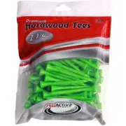 ProActive Sports 2 3/4" Hardwood Tees - 100 Pack - Citrus Green