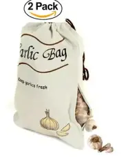 2 pack Garlic Storage Bag Keeps Garlic Fresher Longer