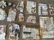 junk journal ephemera embellishments handmade 25 pieces