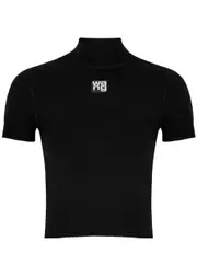 Alexanderwang.t Logo Stretch-knit top - Black - L (UK14 / L) L (UK14 / L)