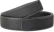 [Vatee's] Men/Women Reversible Genuine Leather Without Buckle Replacemen Belt Strap 32mm/34mm/38mm Wide