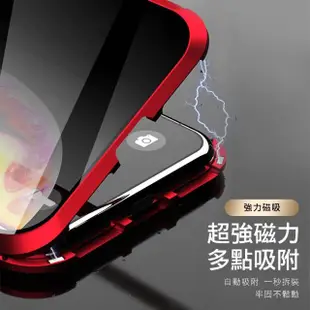 iPhone 7 8 防窺全包雙面玻璃磁吸殼防摔手機保護殼 黑色款(iPhone8手機殼 iPhone7手機殼)