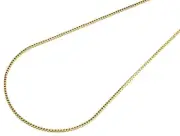 10K Yellow Gold Closed Link Solid Franco Box Chain 1.5mm Necklace 18 - 30 Inches