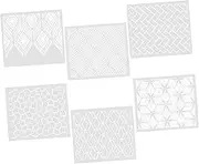 PLAFOPE 6Pcs Cake Painting Stencils Decorative Templates for Cake and Decoration Durable Pet Baking Tools for DIY Crafts for School Projects and Present Making