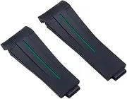 [SKXMOD] 20mm Rubber Watch Band Black Adjustable Fold Buckle Watch Band For Rolex Strap For Submariner GMT OYSTERFLEX Daytona Bracelet