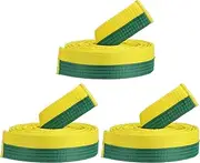 [uxcell] Taekwondo Colored Ranking Belt, 3 Pack 1.6" x9Ft 2.8M Polyester Martial Arts Judo Karate Belts for Coach Teaching Practice, Yellow and Green