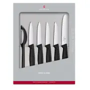 Victorinox Swiss Classic Paring Knife Set 6 pieces Black Cut Dice Slice Peel Cho