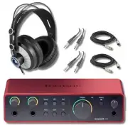 Focusrite Scarlett 2i2 4G Audio Interface Recording Bundle with StreamEye Cans50