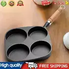 4-Cup Cast Iron Pancake Pans with Handle Egg Cooker Omelette Pan Fried Egg Pan