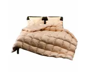 Anyhouz Duvet Cover Cream Luxury Breathable Puffer Bed Comforter - 150X200cm