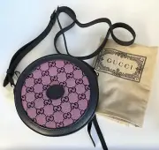 Gucci Round Pink Canvas Messenger Bag