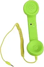 HOMSFOU Vintage Telephone Handset Wired Design for Conversations Sleek Appearance Convenient and Comfortable Use Compatible with Phones