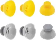 Yharnamite 6 Pcs Analog Joysticks Caps Replacement, Thumb Grip Joystick Caps Compatible with Gamecube Controller Analog Stick Covers Accessories(Yellow+Grey)