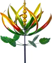 Wind Spinner Large Metal Kinetic Sculpture Outdoor Tulip Garden Yard Decoration