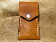 custom hand made pocket knife leather holster