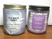 Candles bath and body works Fiji white sands + Raspberry Mimosa. you get both!