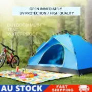 Family Friends Outdoor Trekking Camping Tent Beach Tent Canvas Sleeps 3-4 People