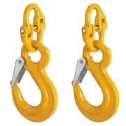 2PCS 8mm Hammerlock Eye Sling Hook Safety Chain Caravan Trailer Connect Extend