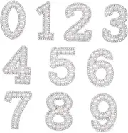 OFFIGAM 1Set DIY Rhinestone Number Patches Pearl Decor for Clothing Accessories Bags Hats and Shoes Lightweight and Versatile Appliques for Repair and Decoration