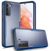 For Samsung Galaxy S22+ /S22 Plus 3in1 Case Drop Resistant Defender Tradies Hybrid Armor Heavy Duty Rugged Shockproof Tough Cover (Navy Blue)