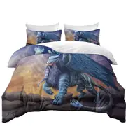 King Sphinx Cool Fantasy Dragon Creature Quilt Cover