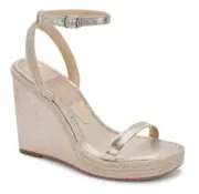 Dolce Vita Aurora Light Gold Metallic Stella Ankle Strap Espadrille Sandal US 9M