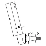 3697027M91 Right Hand Spindle Fits Massey Ferguson Tractor 375 383 390 390T 393