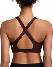 [RUNNING GIRL] High Impact Sports Bras for Women,Crisscross Back High Support Bra Moulded Cup Workout Bra Push up